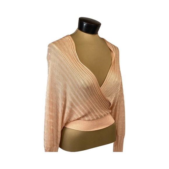 Free People Pluto Wrap Sweater In Rose Wine Combo Size XS Style #OB1191065 - Picture 11 of 16